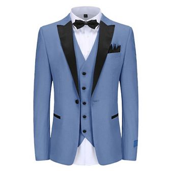 Men's Slim-fit 3 pc Satin Peak Lapel Tuxedo