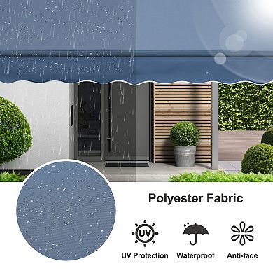 Aoodor retractable Window Awning Sunshade Shelter,polyester Fabric