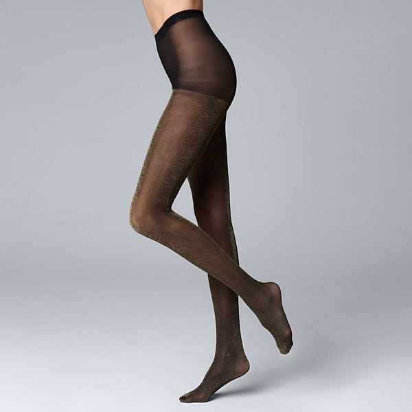 Women's Simply Vera Vera Wang Metallic 40D Shine Tights