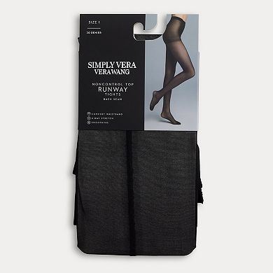 Women's Simply Vera Vera Wang Back Seam Line 20D Tights