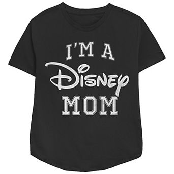 Disney's I'm A Disney Mom Varsity Style Relaxed Fit Women's Graphic Tee