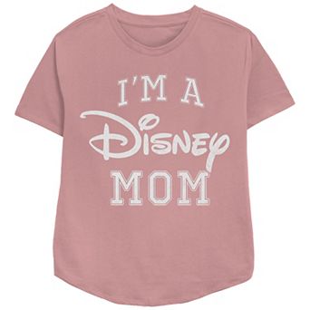 Disney's I'm A Disney Mom Varsity Style Relaxed Fit Women's Graphic Tee