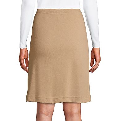 Women's Lands' End School Uniform Knit 2-Button Wrap Skort