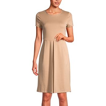 Women's Lands' End School Uniform Short Sleeve Ponte Mini Dress