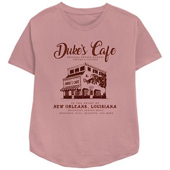 Women's The Princess And The Frog Duke's Café Relaxed Fit Graphic Tee