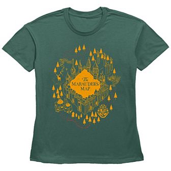 Women's Harry Potter The Marauder's Map Basic Fit Graphic Tee