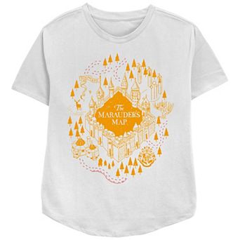Women's Harry Potter The Marauder's Map Relaxed Fit Graphic Tee