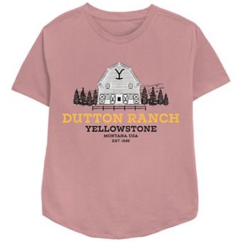Women's Yellowstone Dutton Ranch Barn Relaxed Fit Graphic Tee