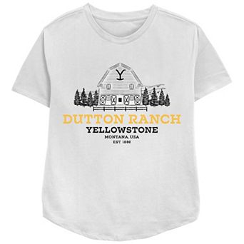 Women's Yellowstone Dutton Ranch Barn Relaxed Fit Graphic Tee