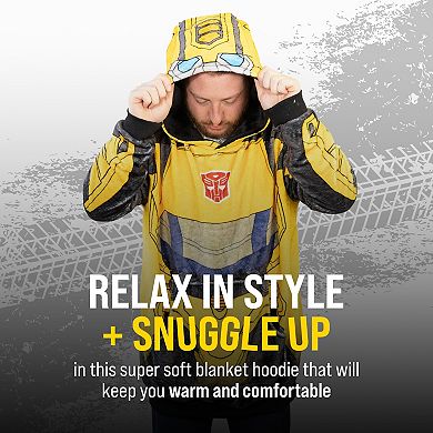 Unisex Transformers Bumblebee Snugible - Reversible Blanket Hoodie Pillow