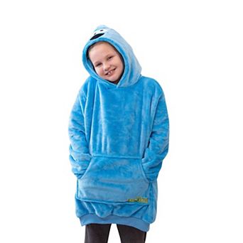 Unisex Sesame Street Cookie Monster Kids Snugible - Reversible Blanket Hoodie Pillow
