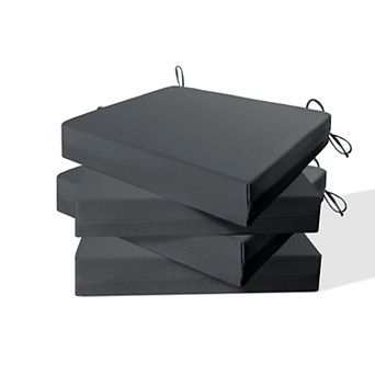 Unikome Waterproof Square Patio Seat Cushions, 18.5" X 16" X 3", 4 Pack, Indoor Outdoor Cushions