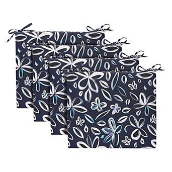 Unikome Waterproof Square Patio Seat Cushions, 18.5" X 16" X 3", 4 Pack, Indoor Outdoor Cushions