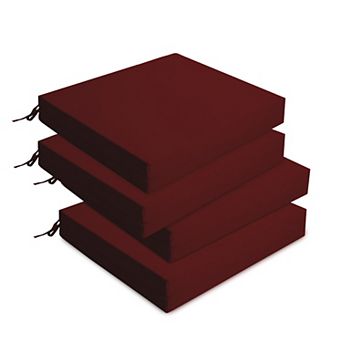 Unikome Waterproof Square Patio Seat Cushions, 18.5" X 16" X 3", 4 Pack, Indoor Outdoor Cushions