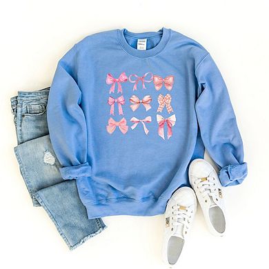 Coquette Pink Bow Chart Sweatshirt