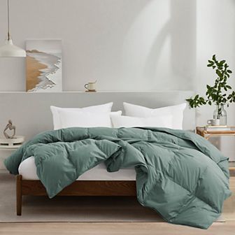 Unikome Natural Comfort Organic Cotton All Season Goose Feathers Down Comforter