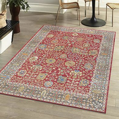 India Flower And Vine Area Rug