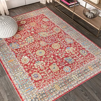 India Flower And Vine Area Rug