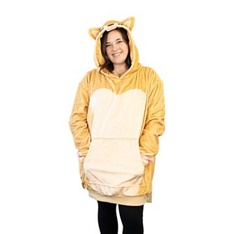 Unisex Toast The Corgi Bread Snugible - Reversible Blanket Hoodie Pillow
