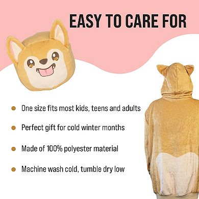 Unisex Toast The Corgi Bread Snugible Blanket Hoodie & Pillow