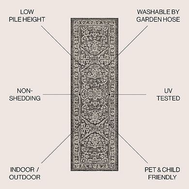 Malta Bohemian Medallion Textured Weave Indoor/outdoor Area Rug