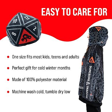 Unisex Dungeons & Dragons Snugible - Reversible Blanket Hoodie Pillow