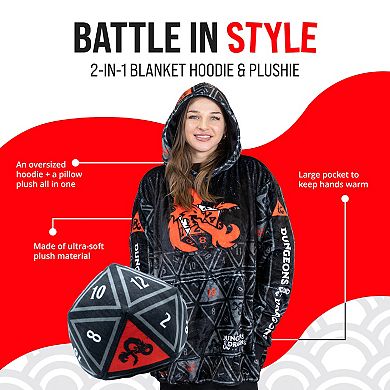 Unisex Dungeons & Dragons Snugible - Reversible Blanket Hoodie Pillow
