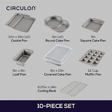 Circulon® Bakeware 10-piece Nonstick Bakeware Set