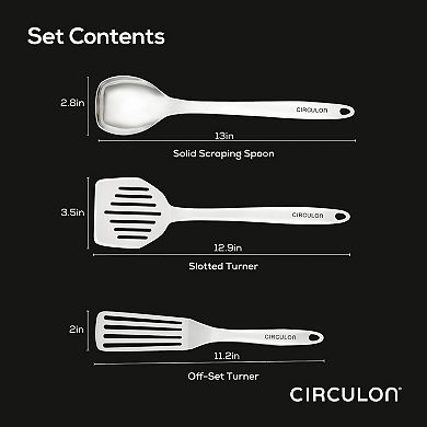 Circulon® Stainless Steel Hollow Handle Kitchen Utensils 3-piece Set