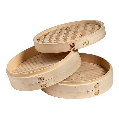 Joyce Chen 12" 2-Tier Bamboo Steamer Basket