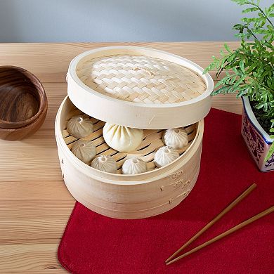 Joyce Chen 10" 2-Tier Bamboo Steamer Basket