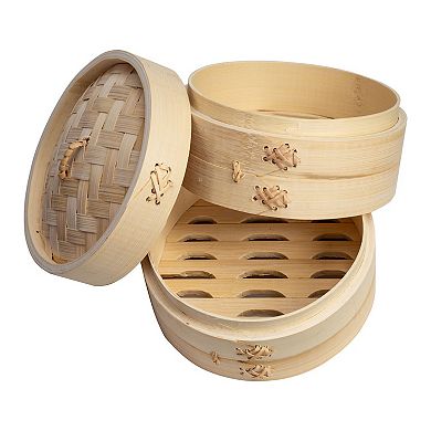 Joyce Chen 6" 2-Tier Bamboo Steamer Basket