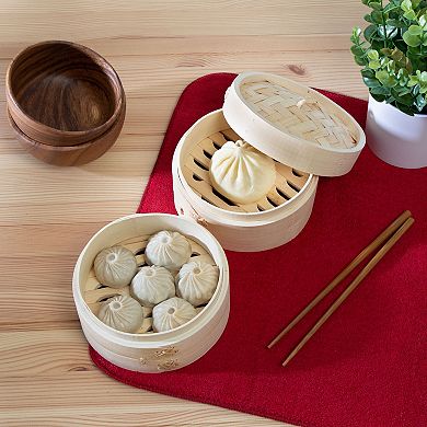 Joyce Chen 6" 2-Tier Bamboo Steamer Basket