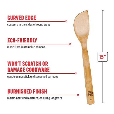 Joyce Chen 15" Burnished Bamboo Wok Spatula