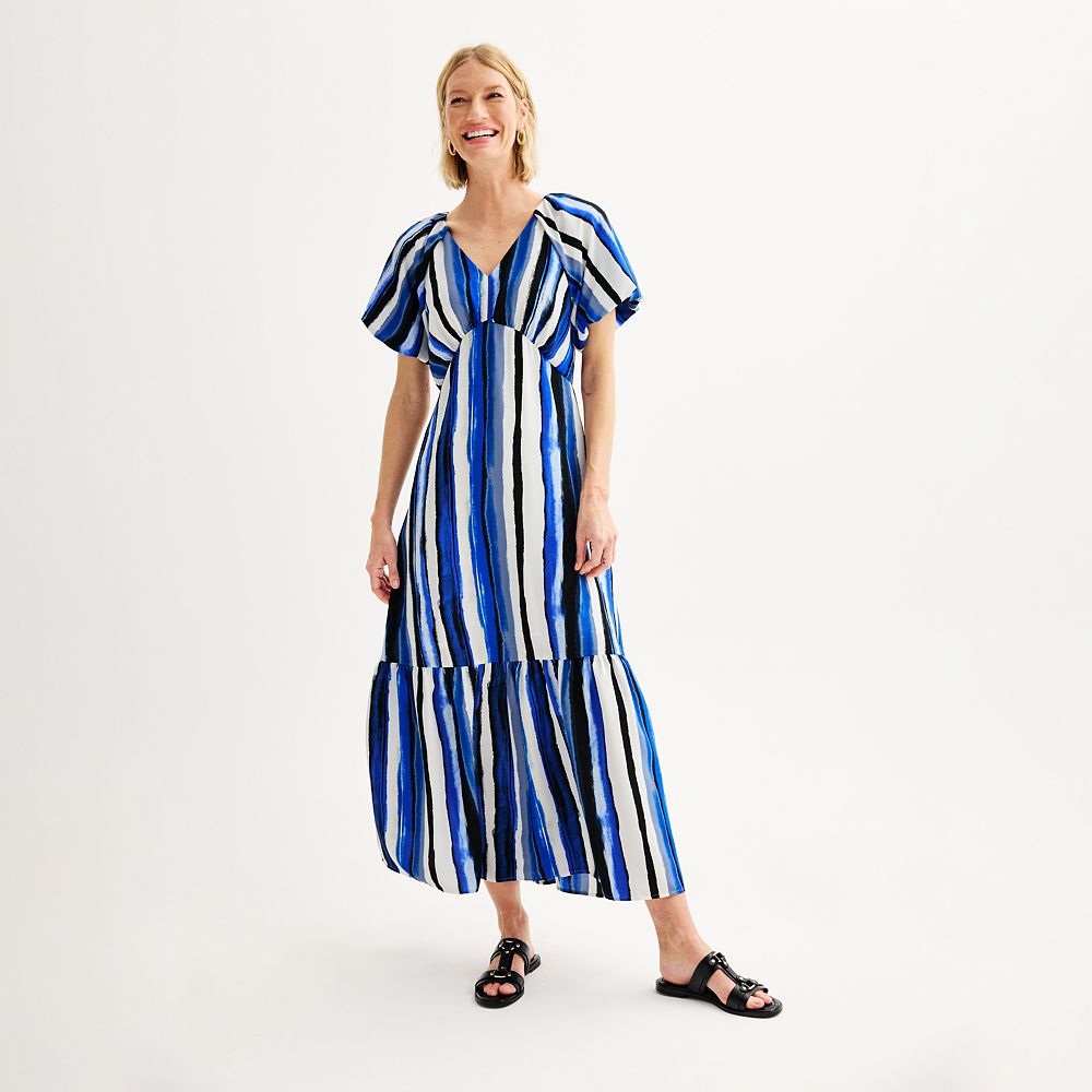 sachin and babi light blue dress Plus Size Raffi Empire Waist Pocket Maxi Dress main image 1