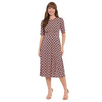 Petite London Times Printed Midi A-Line Dress