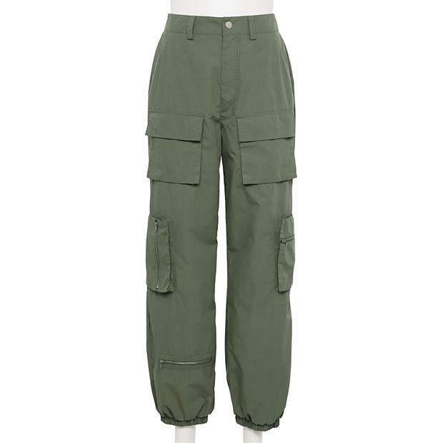 Juniors Harper Ivy Cargo Pants With Zipper