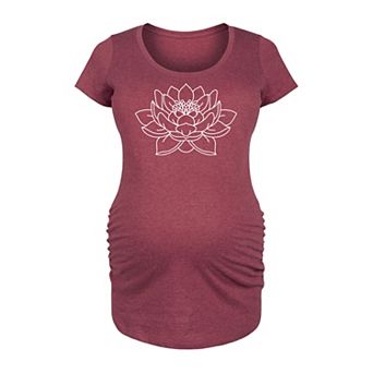 Maternity Lotus Flower Outline Graphic Tee