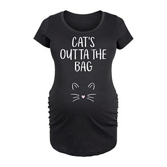 Maternity Cat's Outta The Bag Graphic Tee