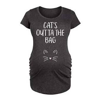 Maternity Cat's Outta The Bag Graphic Tee