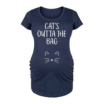 Maternity Cat's Outta The Bag Graphic Tee