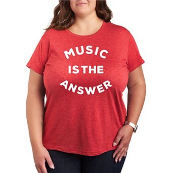 Plus Music is the Answer Graphic Tee