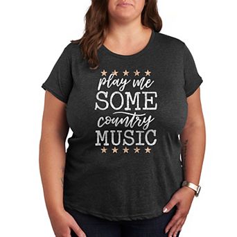 Plus Play Me Some Country Music Graphic Tee