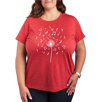 Plus Music Note Dandelion Graphic Tee