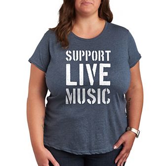Plus Support Live Music Graphic Tee