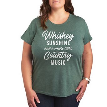 Plus Whiskey Sunshine Country Music Graphic Tee