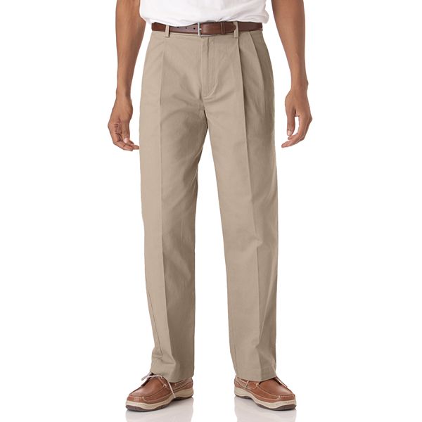 Men's Chaps Pleated Twill Chino Pants