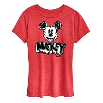 Disney's Mickey Mouse Plus Monochrome Sketch Graphic Tee