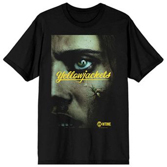 Juniors' Bioworld Yellowjackets Face Closeup Cursive Logo Short Sleeve Graphic Tee