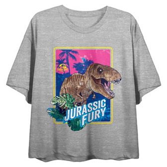 Juniors' Bioworld Jurassic World T-Rex Fury Faded Print Short Sleeve Graphic Tee